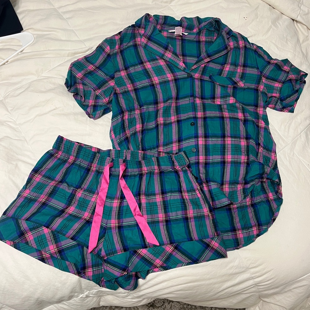 Victoria's Secret Plaid Pajama Set